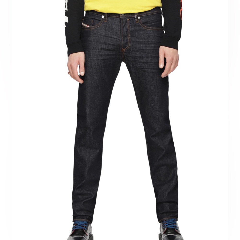 Diesel (32x32) Buster Dark Wash Tapered Stretch Button Fly Denim Blue Jeans
